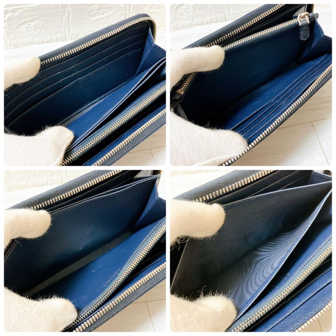 プラダ PRADA サフィアーノ 三角プレート 長財布 レザー ER58