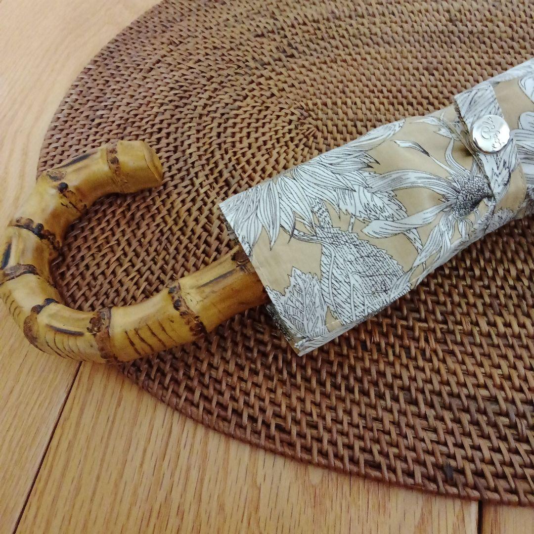 花柄折りたたみ傘 竹製ハンドル　リバティ