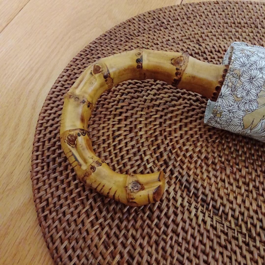 花柄折りたたみ傘 竹製ハンドル　リバティ