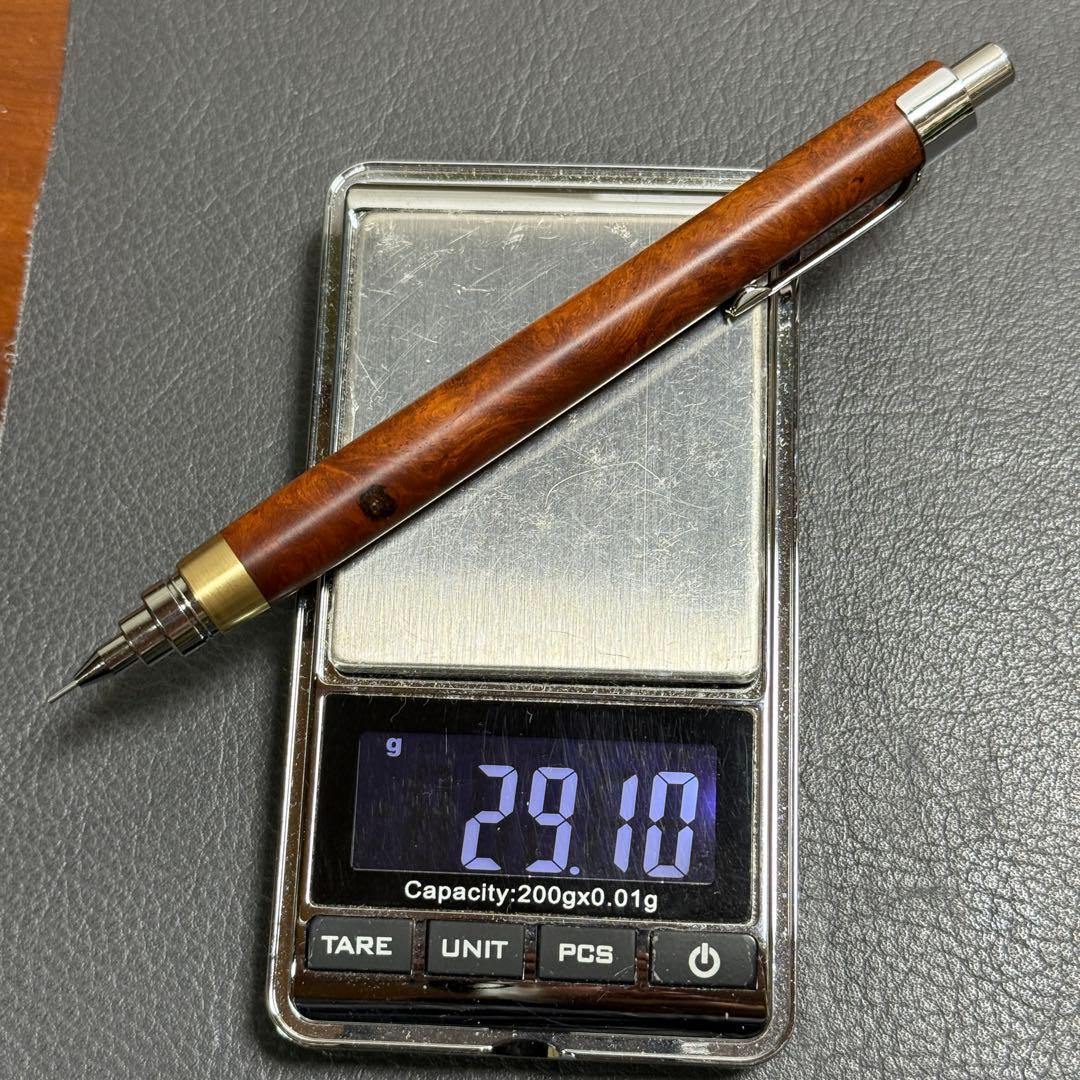 104花梨瘤　木製シャーペン　最強低重心　真鍮