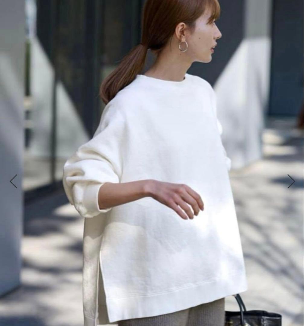 【新品未使用】FRAMeWORKフレームワーク　ラグランポンチョスエットホワイト