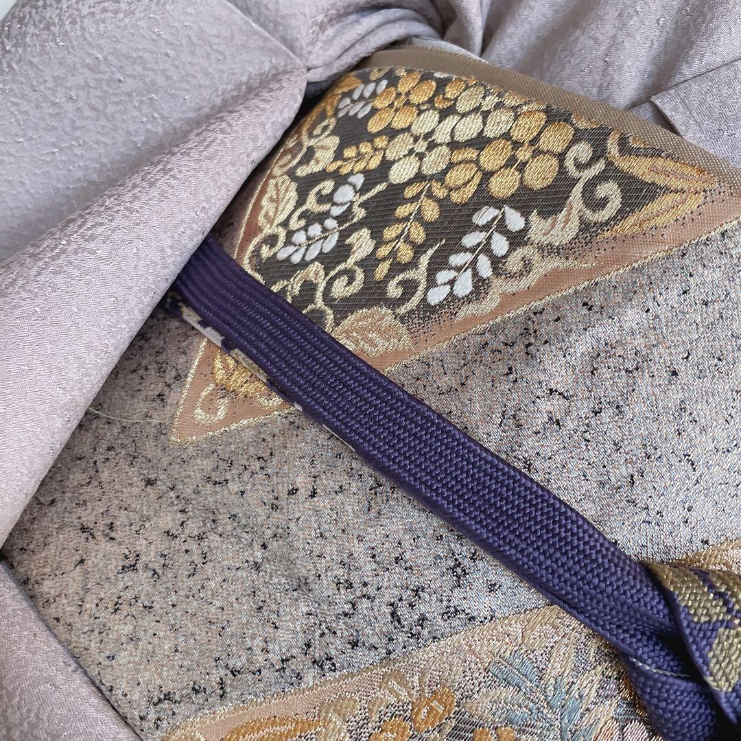 色無地　フルセット　薄紫　バチ衿　躾糸付き　シンプル　礼装　カジュアル　Q1