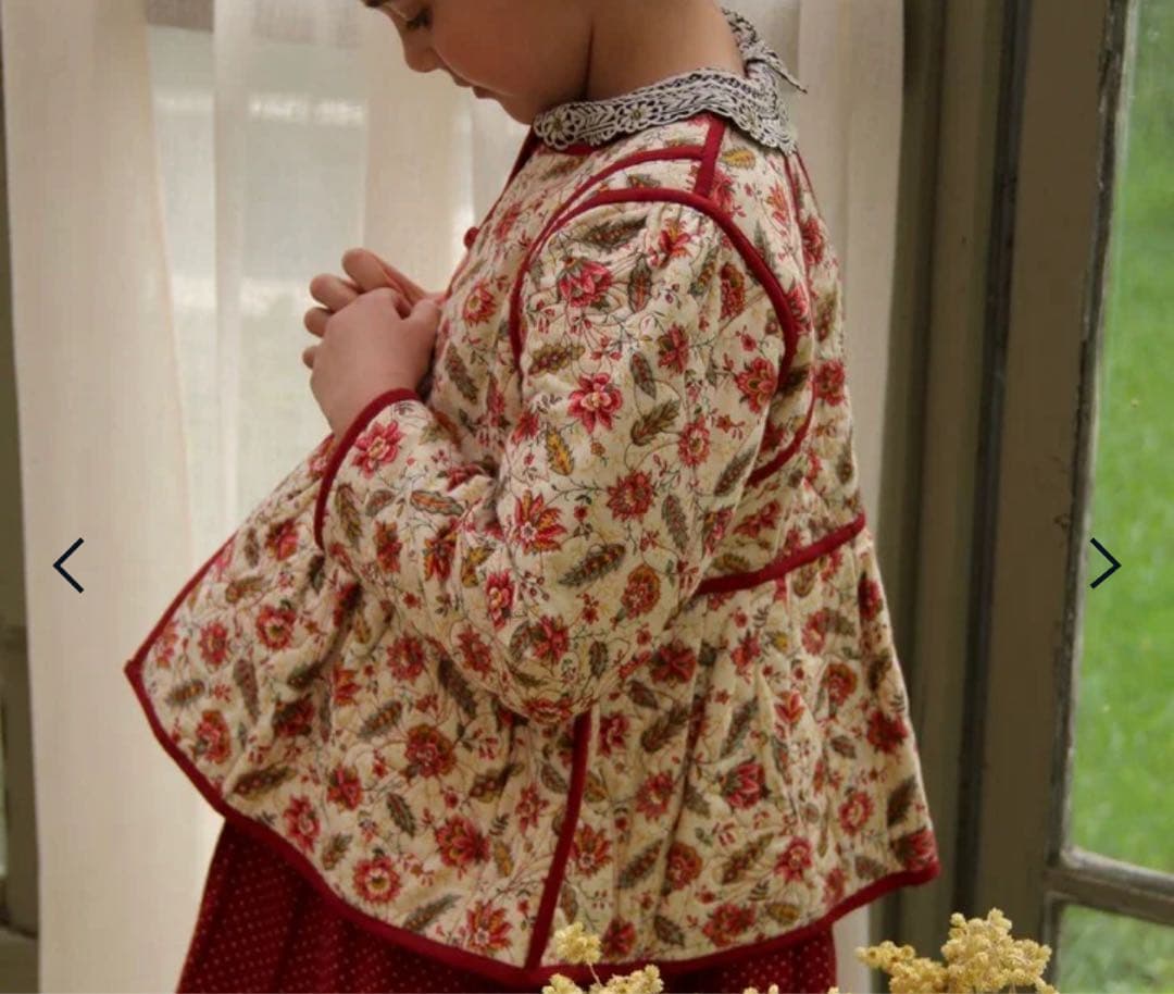 bonjour diary リバーシブルキルティングペプラムジャケット　4y