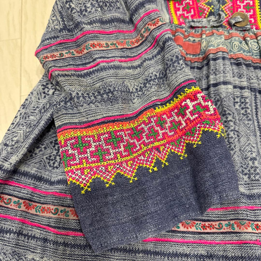 エスニック　民族　モン族　チュニック　刺繍