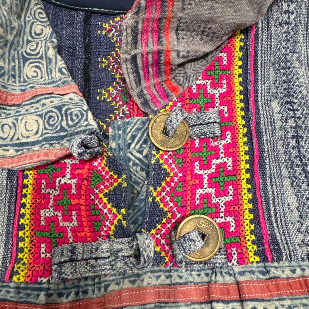 エスニック　民族　モン族　チュニック　刺繍