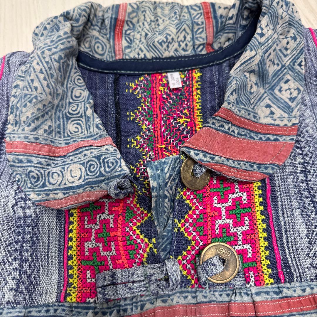 エスニック　民族　モン族　チュニック　刺繍