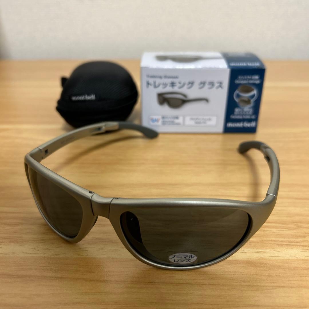 【新品】モンベル トレッキンググラスサングラス ライトグレー シルバー
