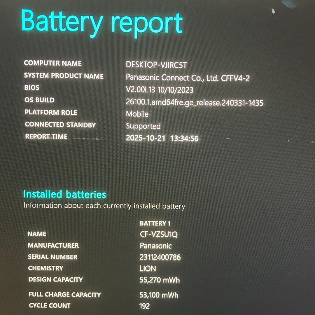 Let'sNote CF-FV4 13世代 i5 16GB 256GB オフィス