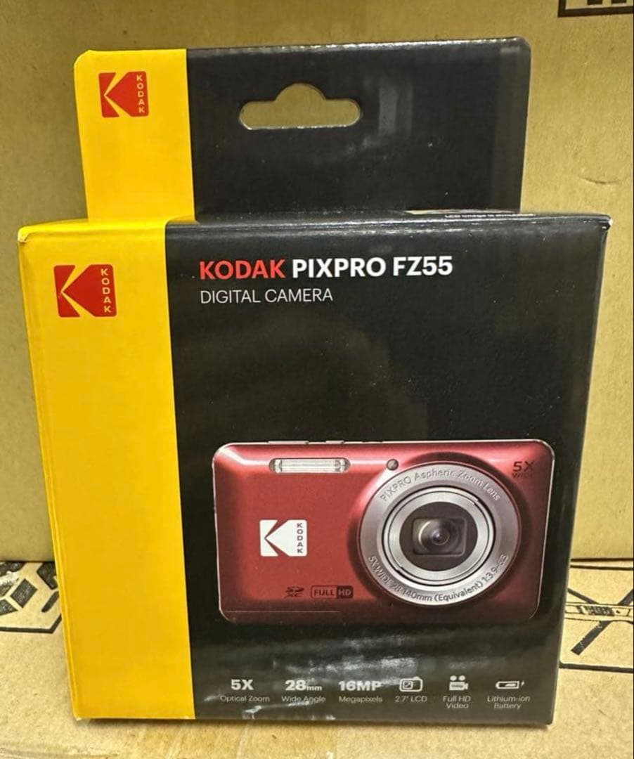 Kodak PIXPRO FZ55 デジタルカメラ 赤