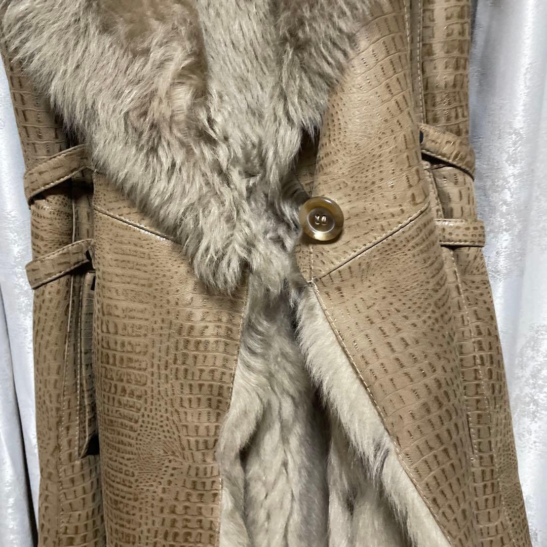 8日迄期間限定お値下げNorth beach毛皮ロングベストビンテージ