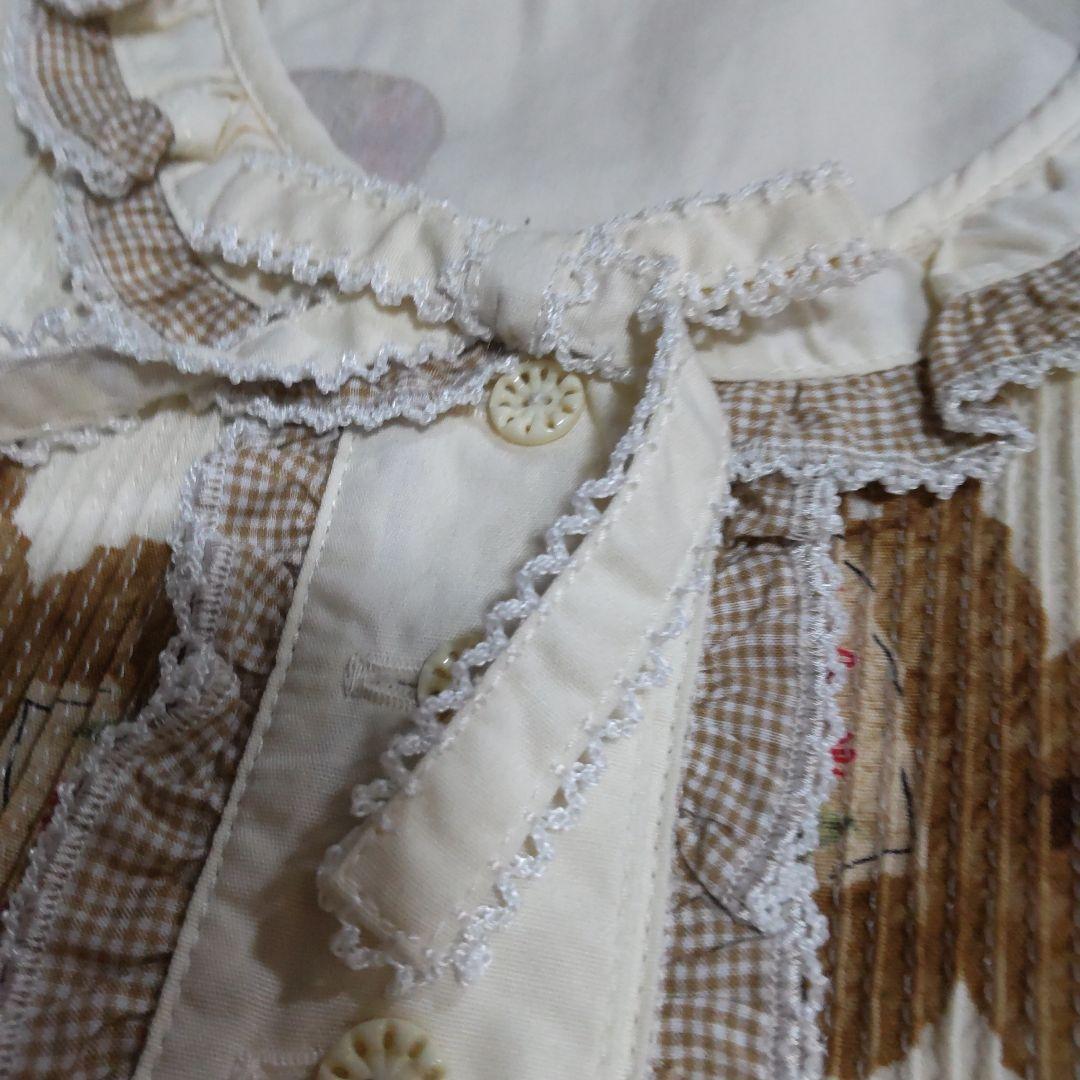 美品ピンクハウス　テディベアティアードワンピース