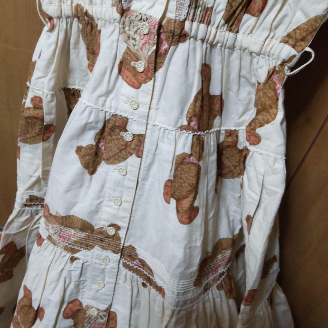 美品ピンクハウス　テディベアティアードワンピース