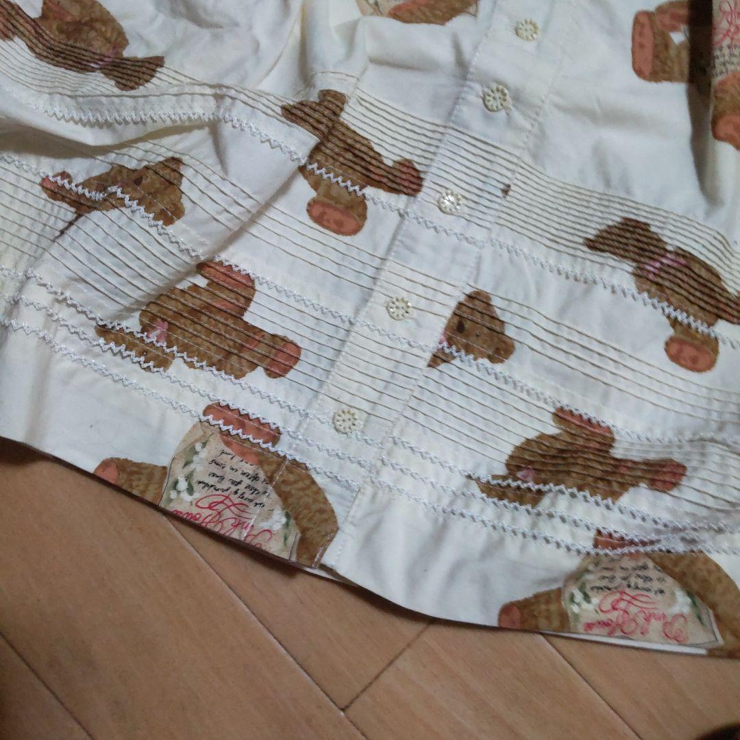 美品ピンクハウス　テディベアティアードワンピース