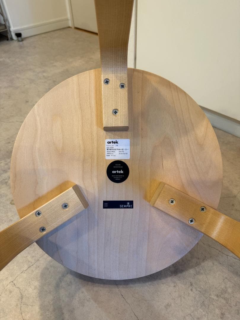 artek　スツール　60　アアルト　三本脚　中古　ナチュラル