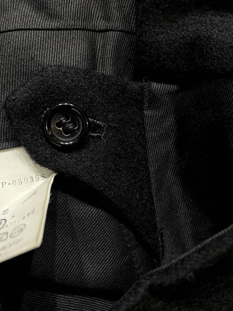 初期 コムデギャルソン オム 生地厚 ウール ツータック スラックス パンツ 黒