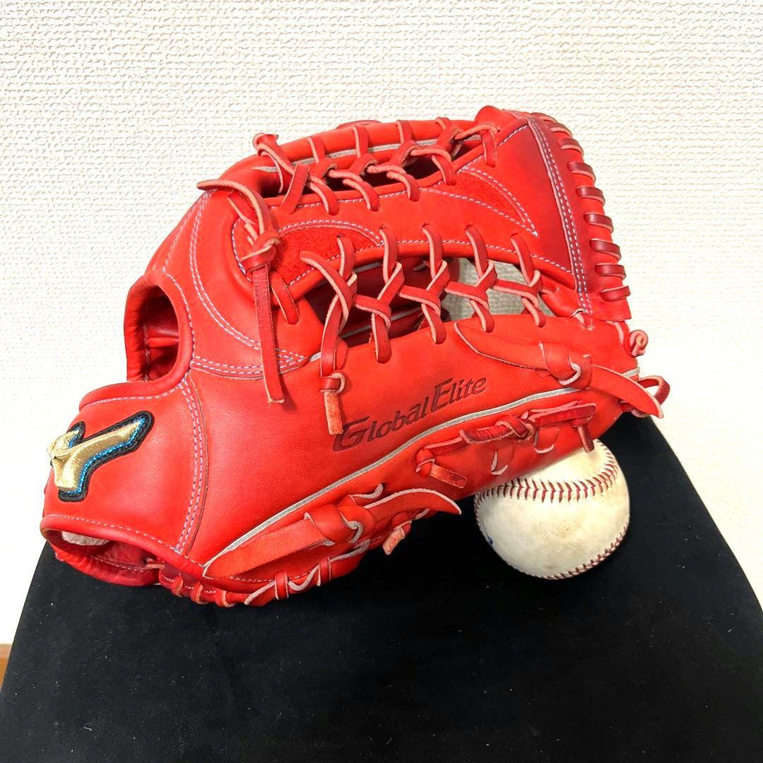 827 ミズノ グローバルエリート 極美品 即戦力 軟式 外野手用グローブ