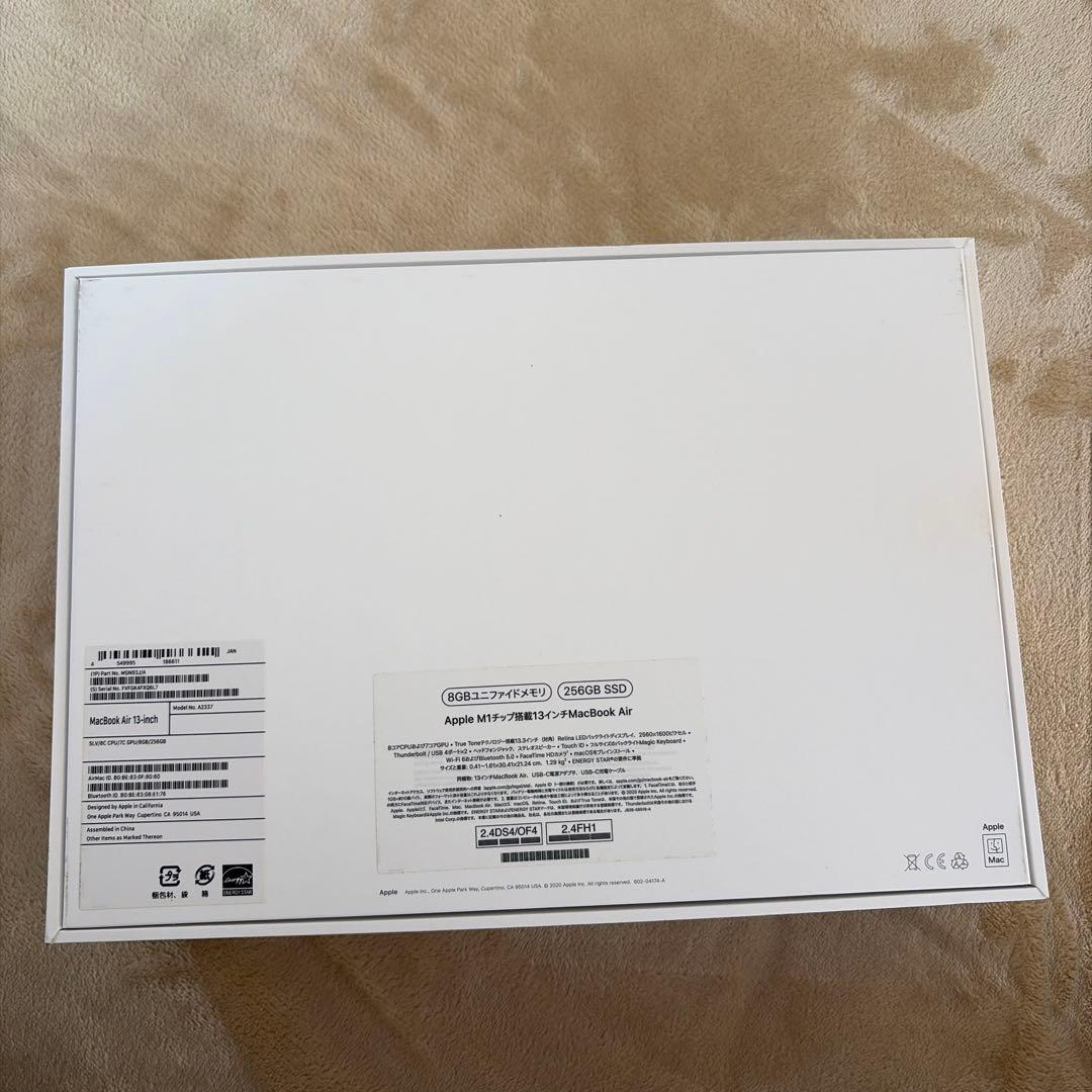 美品　Macbook Air 2020 M1 SSD 256GB RAM 8GB