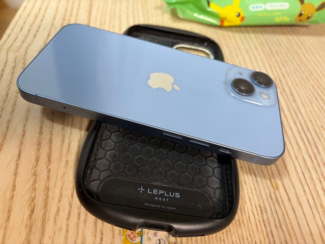 SIMフリー Apple 初期化済みiPhone 14 512gb青 ケース付き