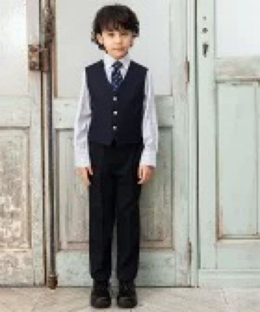 美品　SALEフォーマルスーツ 入学式 卒園式 6点セットロングパンツ　130