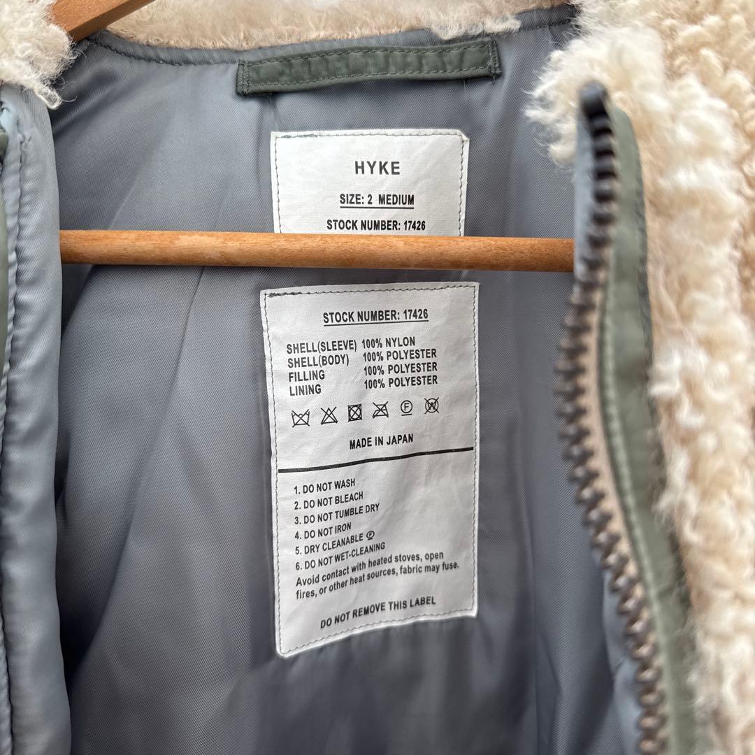 HYKE ジャケットサイズ2 Mもこもこブルゾン