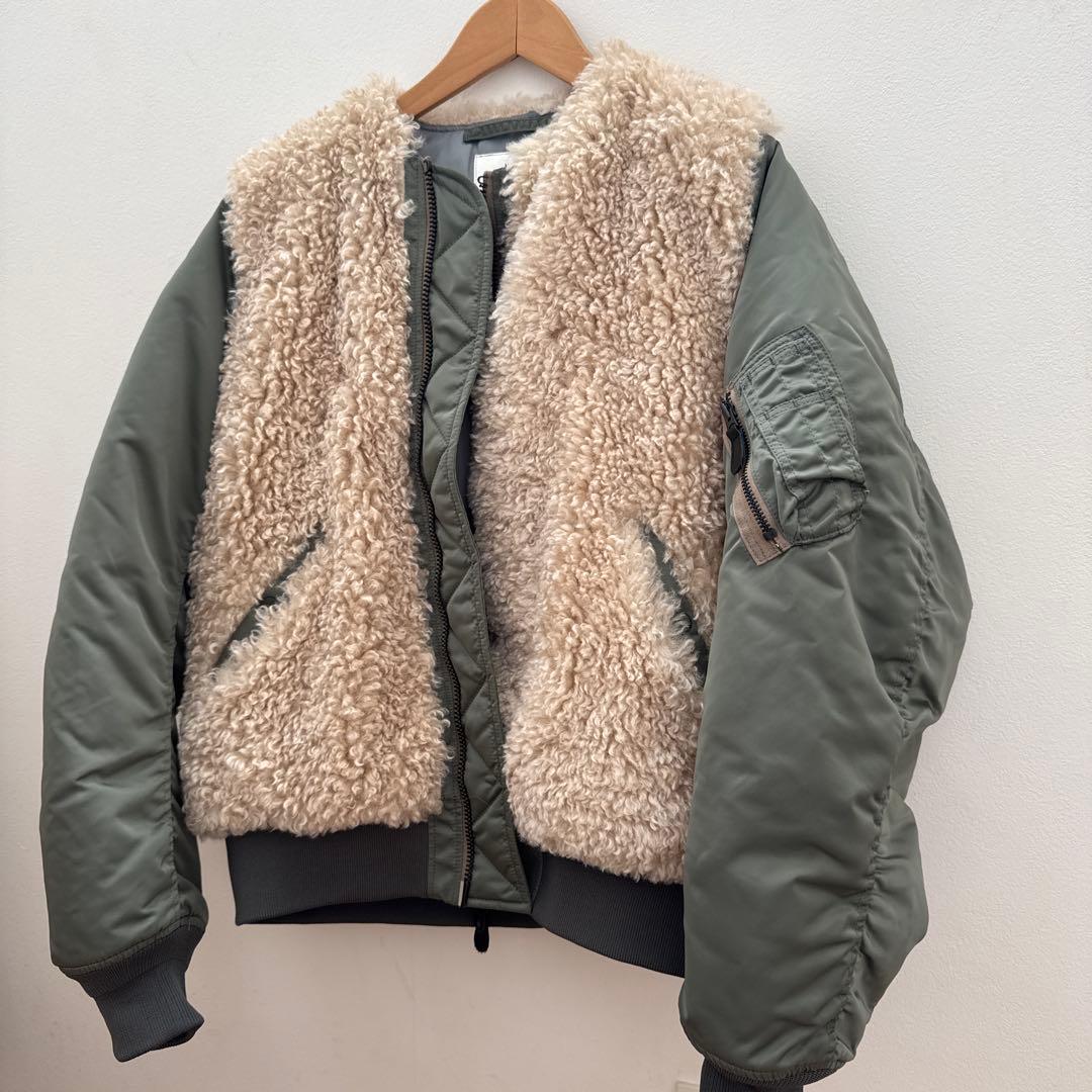 HYKE ジャケットサイズ2 Mもこもこブルゾン