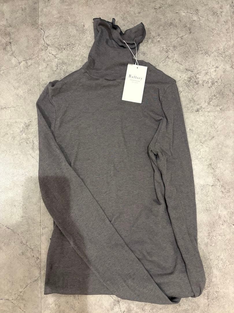 Ballsey 新品　コットンシルクリブ タートルネックプルオーバー
