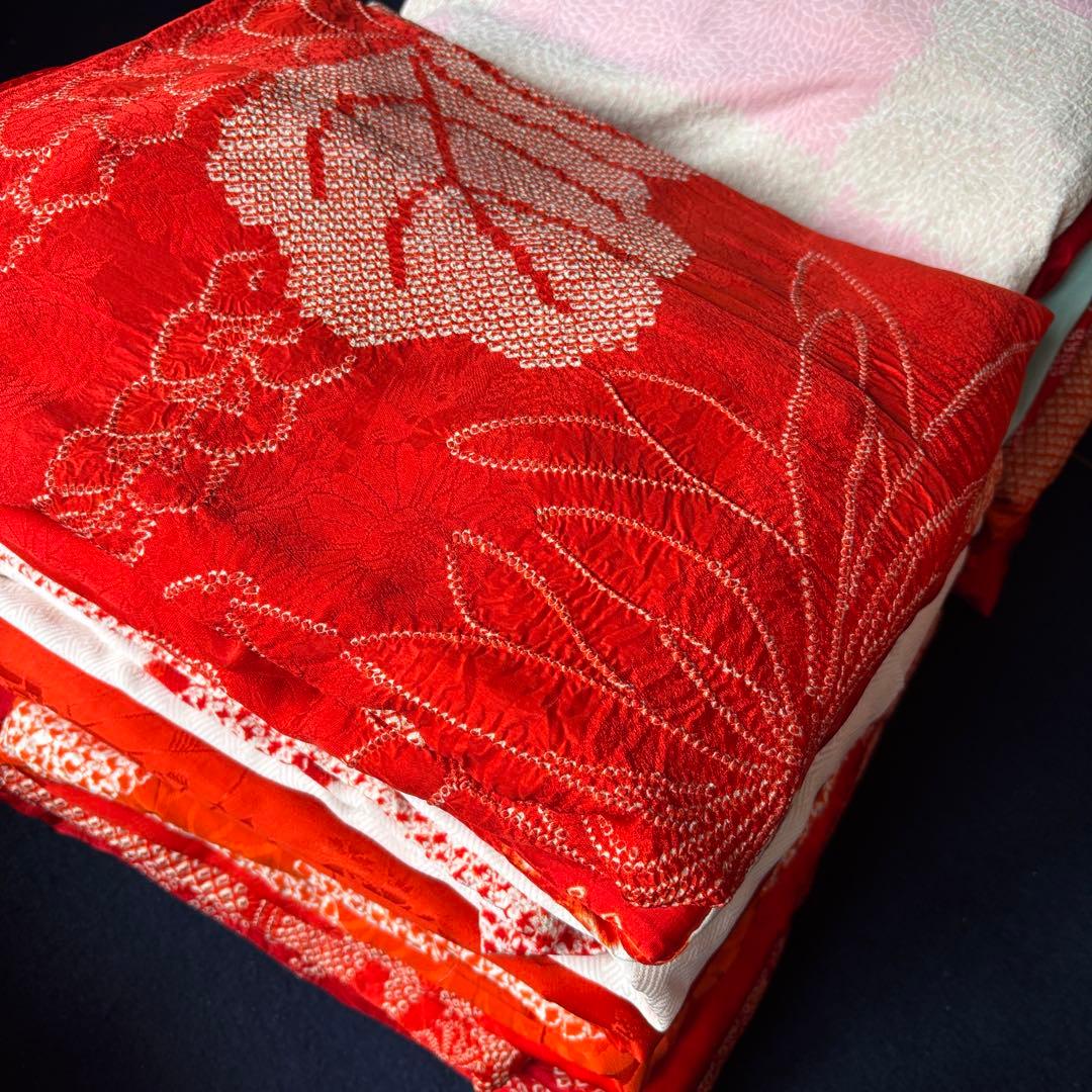 92振袖長襦袢16枚おまとめ売り材料正絹絞り綸子錦紗