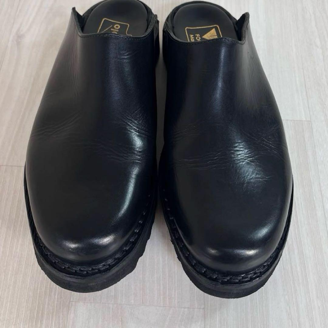 【美品】Vernacolo　サボ サンダル　ブラック　黒　44　シャークソール