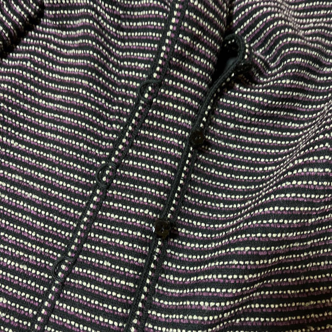 Leilian ネイビー/ホワイト ストライプ テーラードジャケット