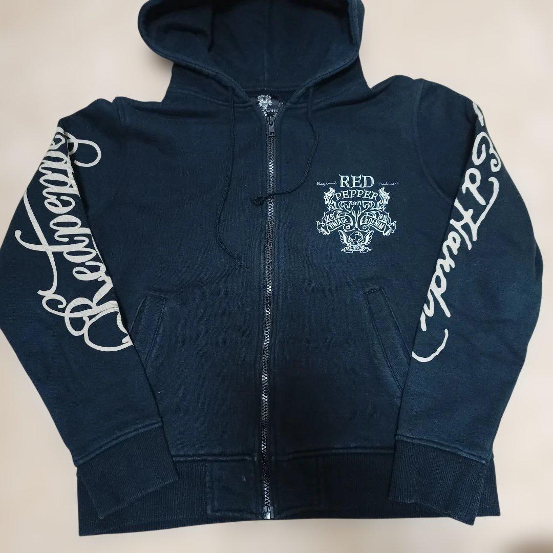 レッドペッパー　エドハーディー　パーカー　コラボ　フルジップ　スカル　ドクロ　M