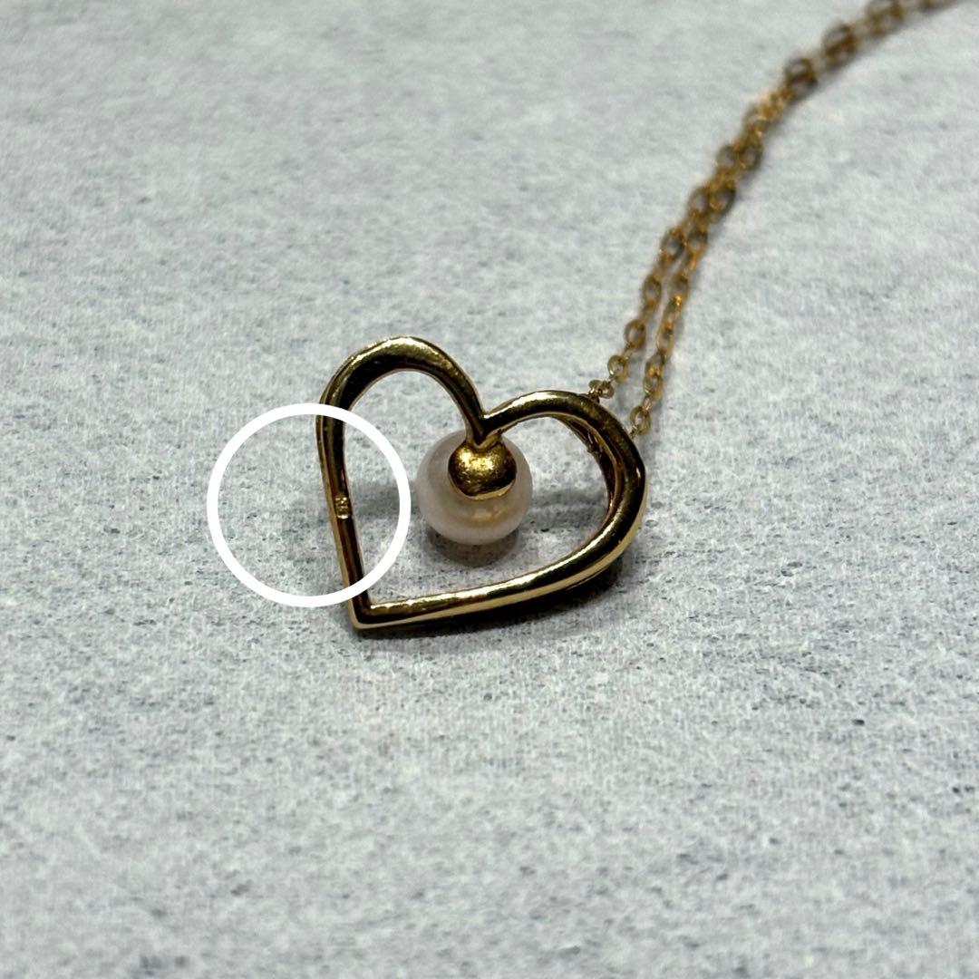 18金 K18 ゴールド ネックレス ハート パール プレゼント ジュエリー