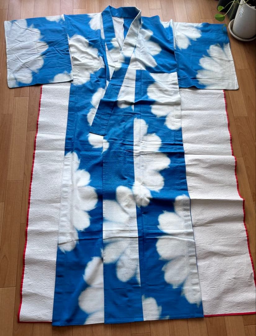 【竺仙】【綿絽浴衣】　国内手縫いお仕立て B反