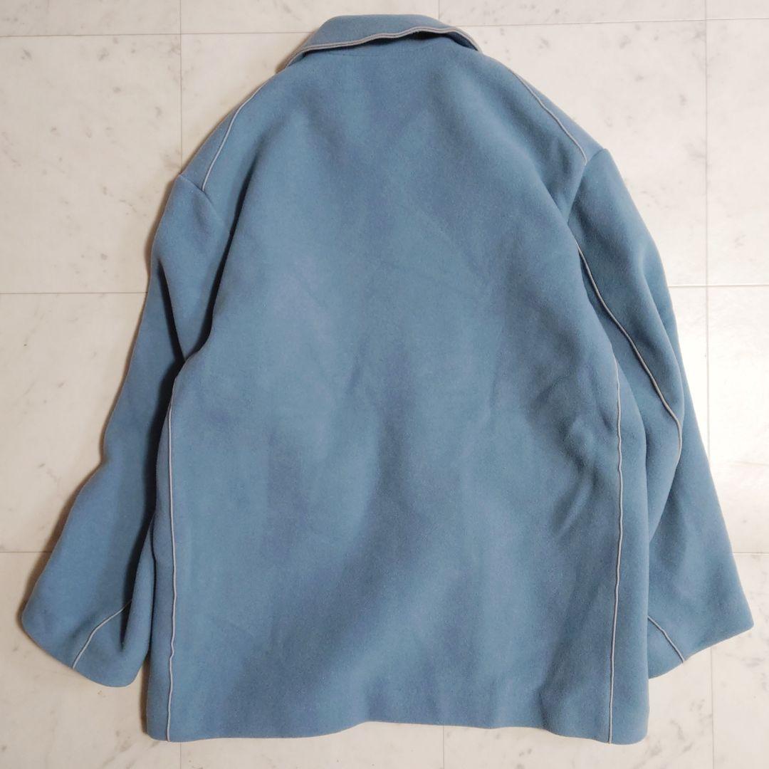 美品♪アメリ ラトーレ バイカラー オーバーサイズ ミディコート サックスブルー
