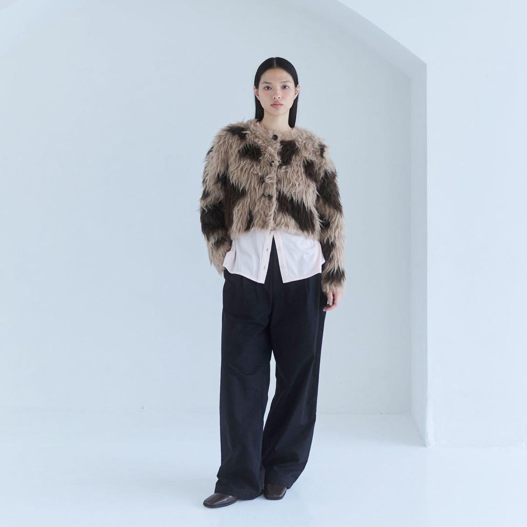 SeaRoomlynn Fluffy Cottonストレートパンツ　ブラック