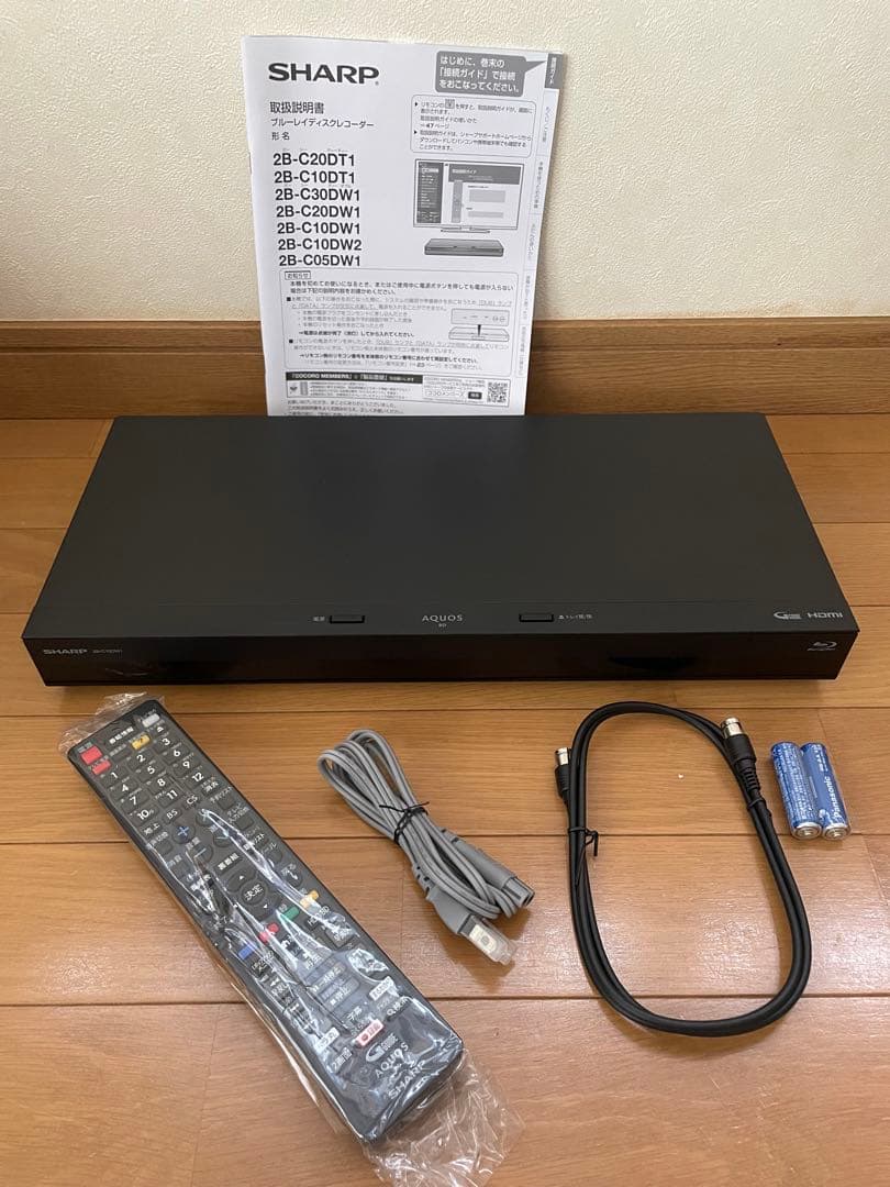 SHARP BDレコーダー2B-C10DW1 2021年製 HDD換装品