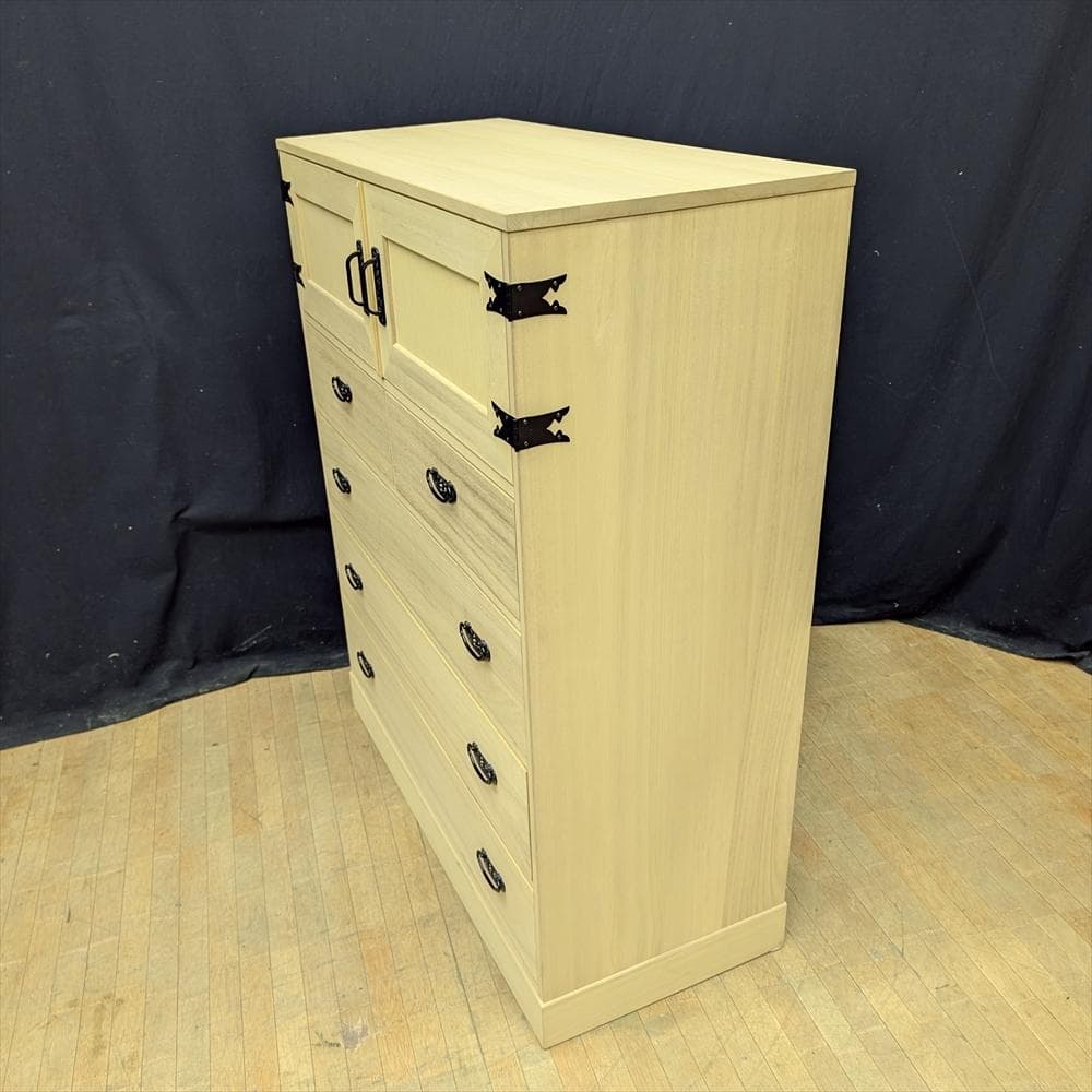 マーゼルン　肥前桐民芸　天然木 桐　とのこ仕上げ　整理箪笥　和箪笥　箪笥　タンス