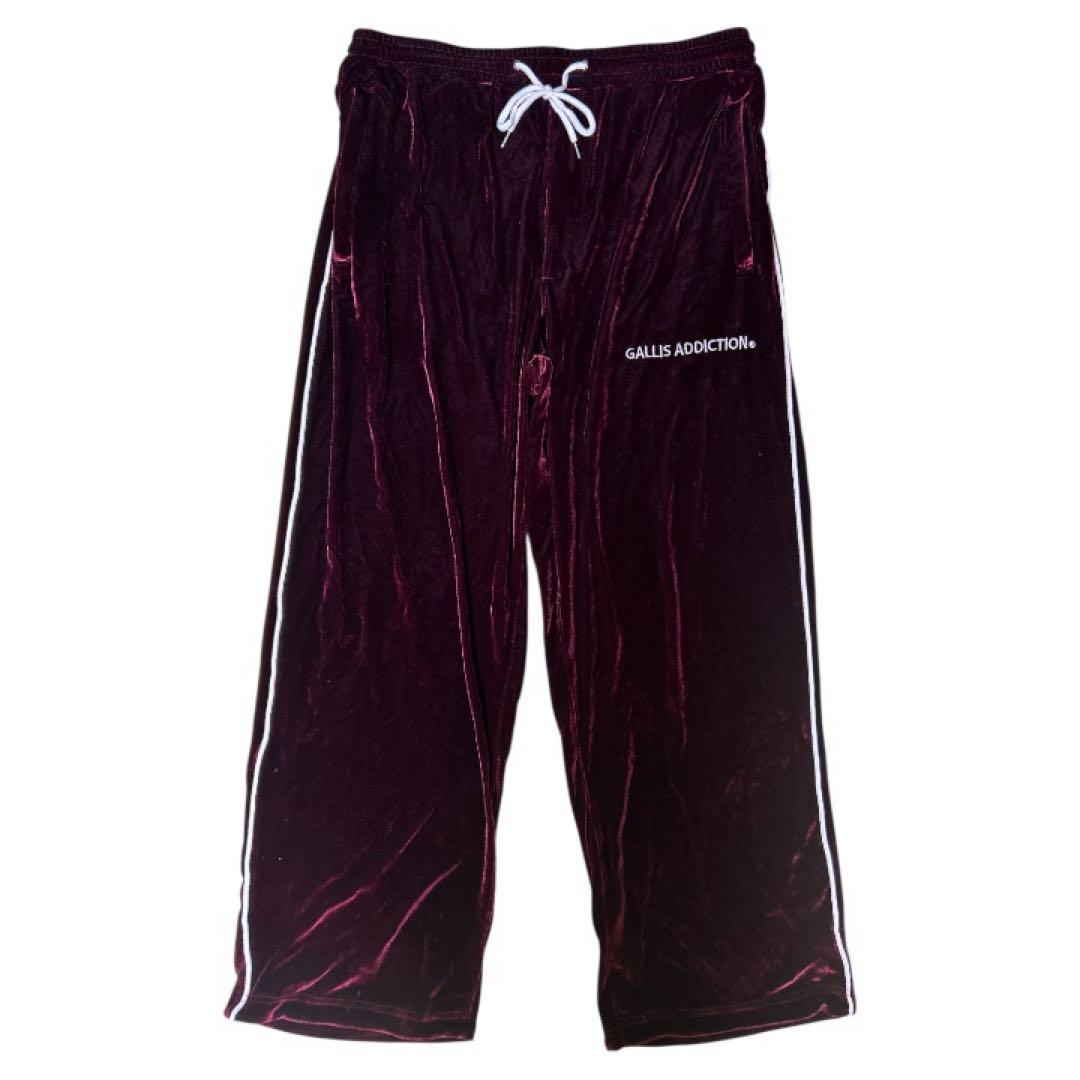 美品 GALFY ガルフィー ベロア セットアップ ジャージ レッド ボルドー