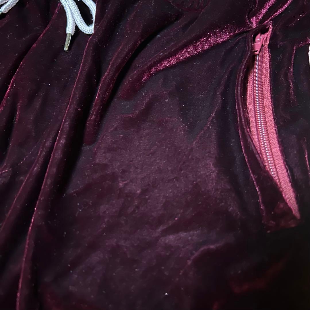 美品 GALFY ガルフィー ベロア セットアップ ジャージ レッド ボルドー