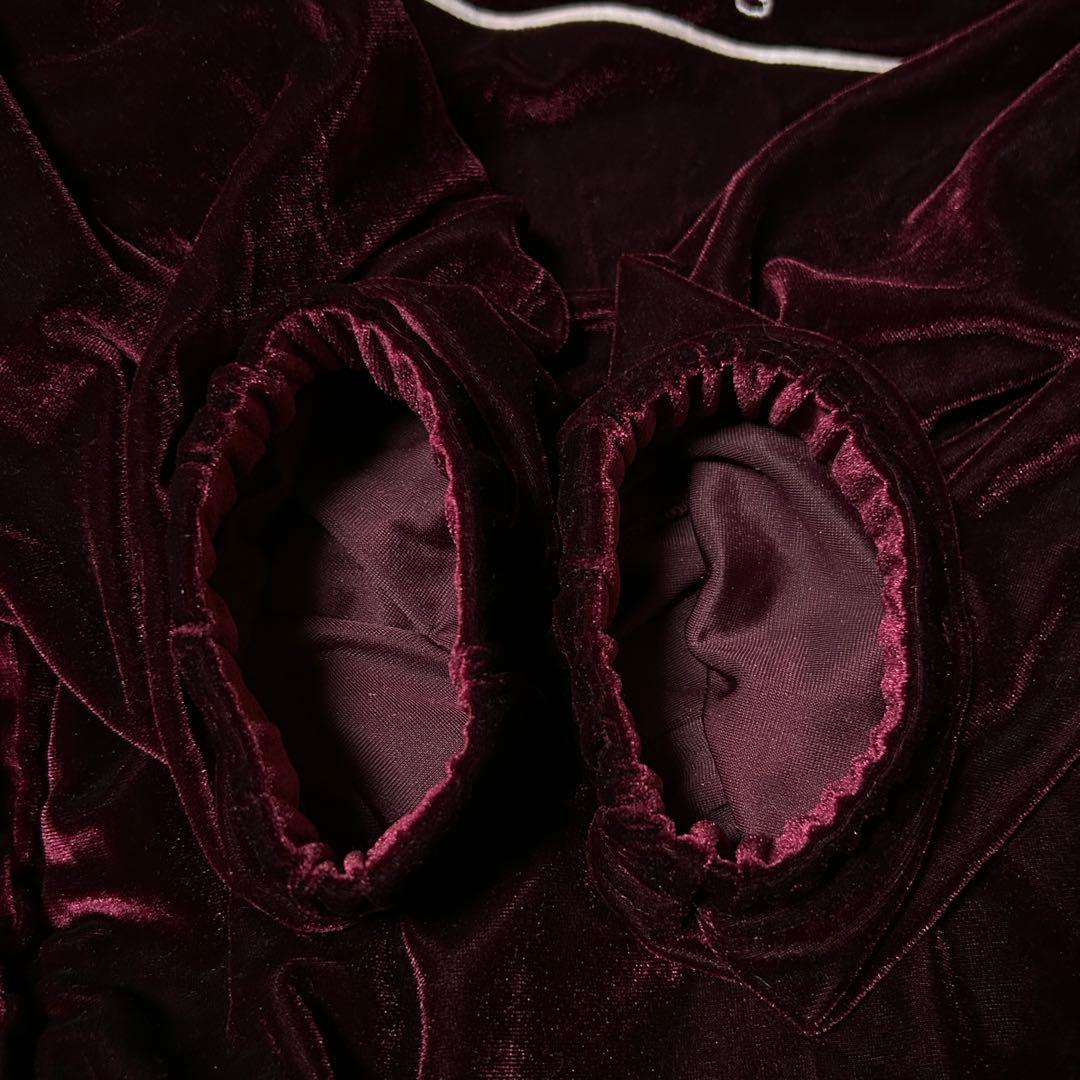 美品 GALFY ガルフィー ベロア セットアップ ジャージ レッド ボルドー