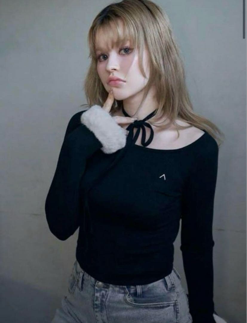 【新品】andmary Ravi fur tops white