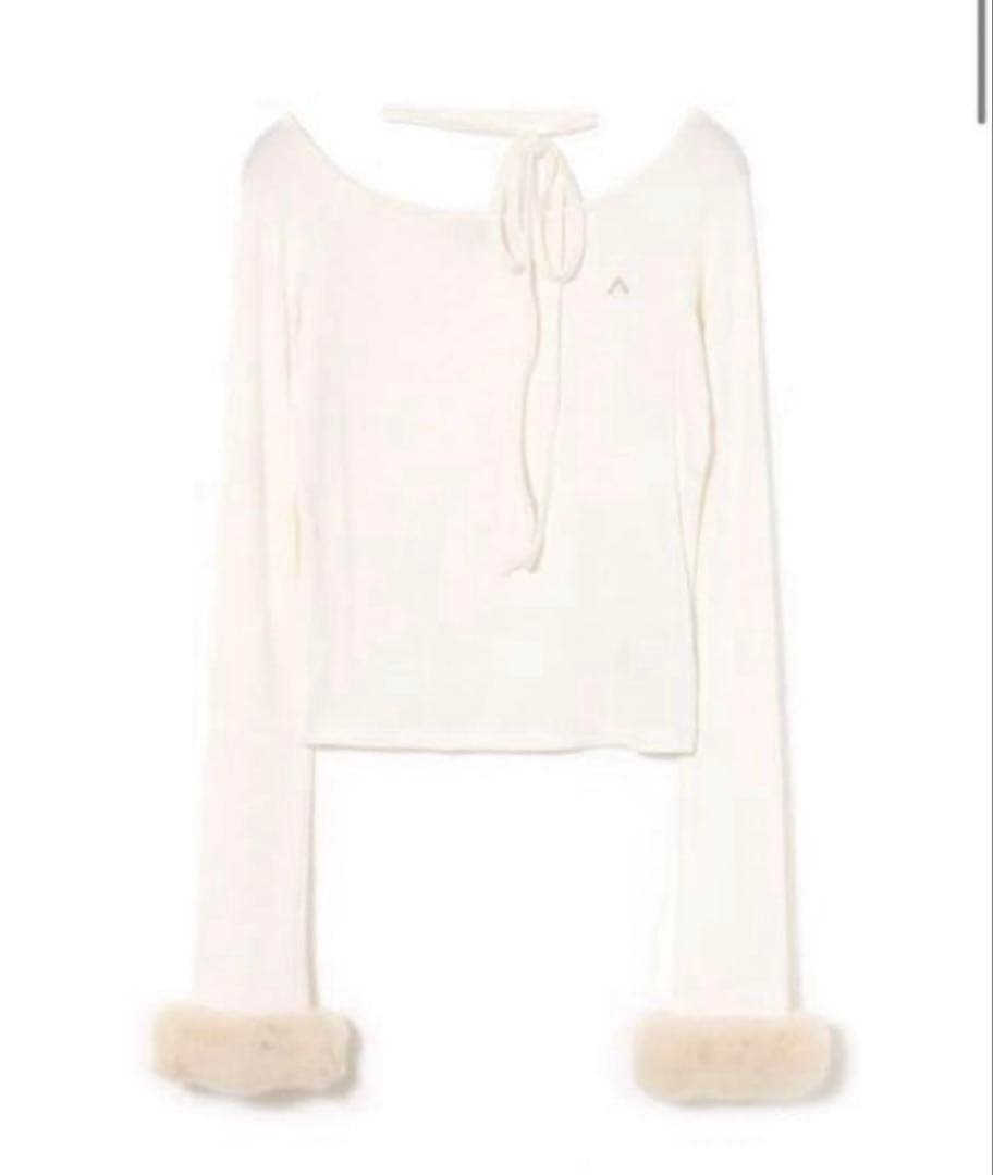 【新品】andmary Ravi fur tops white