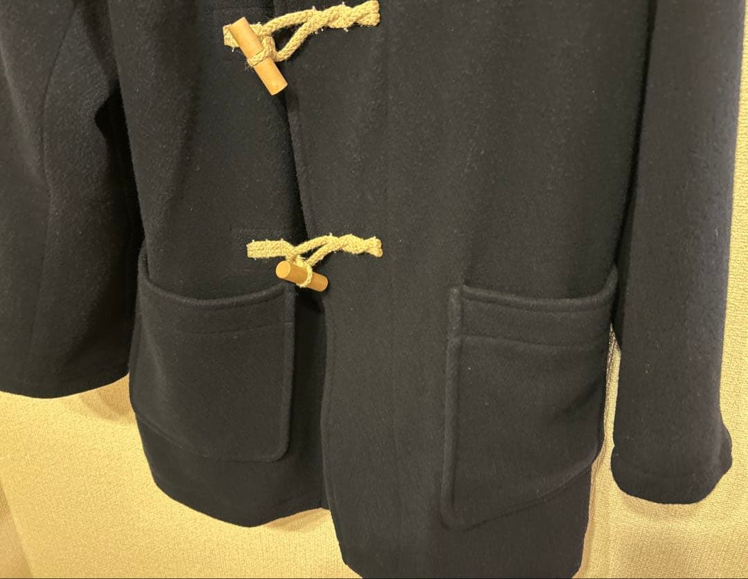 DANTON ダントン ダッフルコート ウールパイル 38 ネイビー