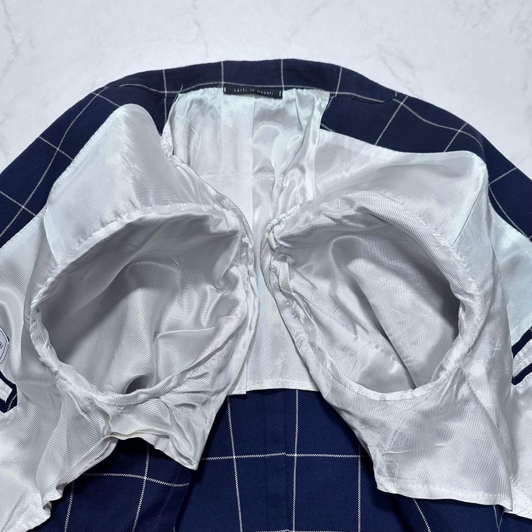 XL相当◎デペトリロ Vesuvio ダブルブレストテーラードジャケット 紺50