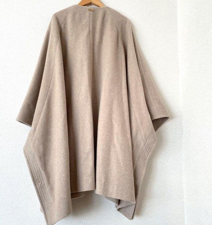 MICA & DEAL マイカアンドディール ノーカラー　ポンチョ　ウールコート