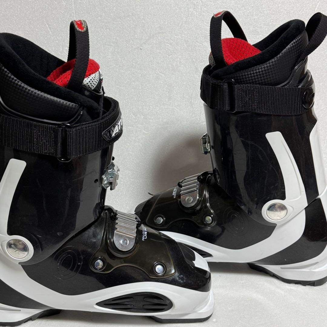 28-28.5cm スキーブーツ黒色ブラックホワイト初心者329mmATOMIC
