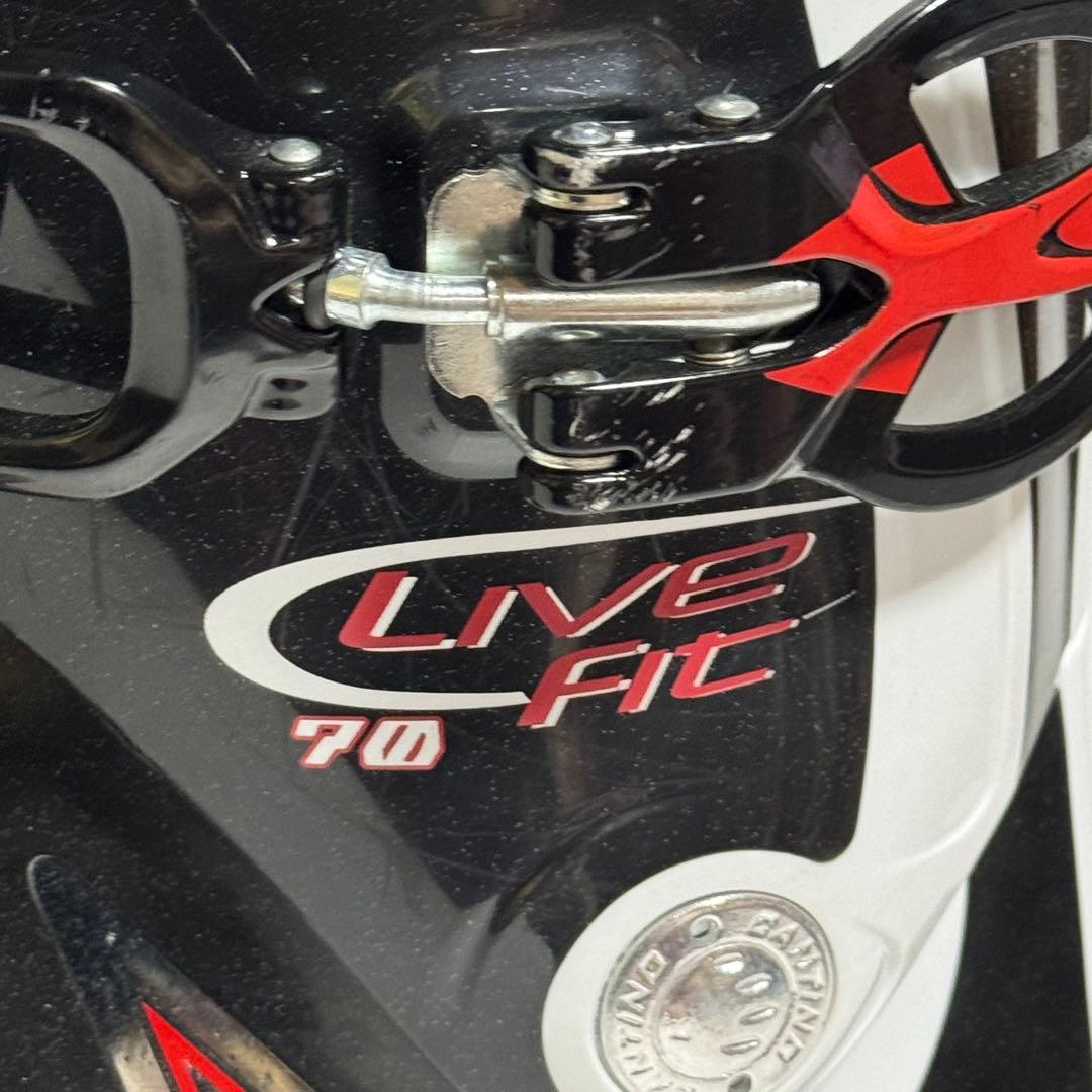 28-28.5cm スキーブーツ黒色ブラックホワイト初心者329mmATOMIC