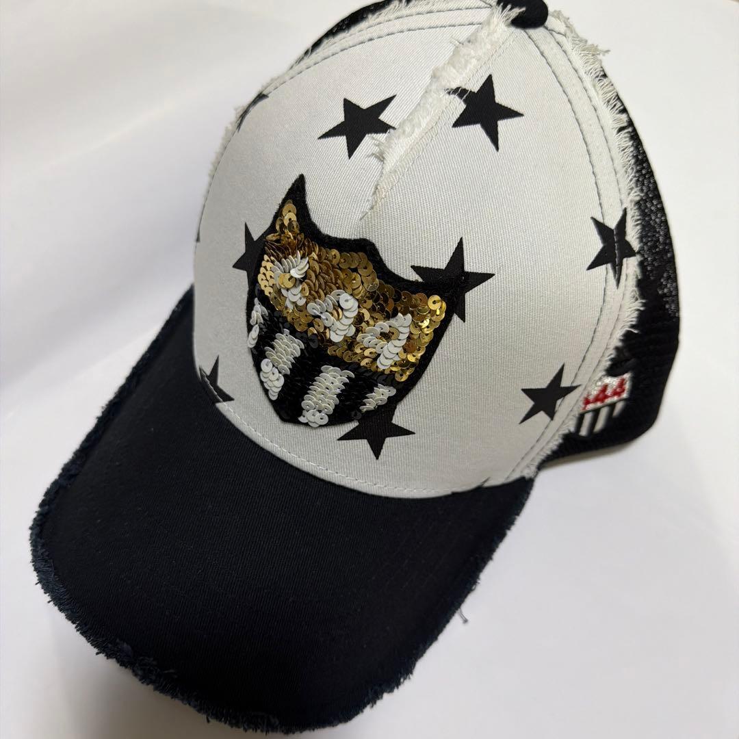 新品同様 ヨシノリノタケキャップ 帽子 444 スパンコール