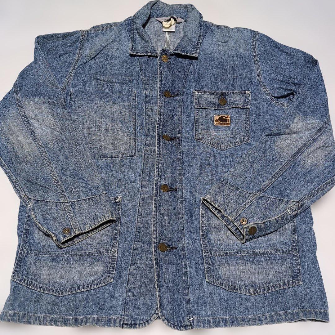 古着　【Carhartt カーハート】 デニム　カバーオール　Lサイズ