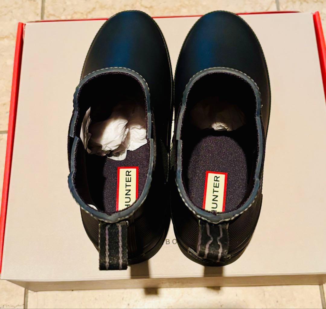 【新品未使用】HUNTER ハンターリファインドチェルシーテクスチャーブーツ