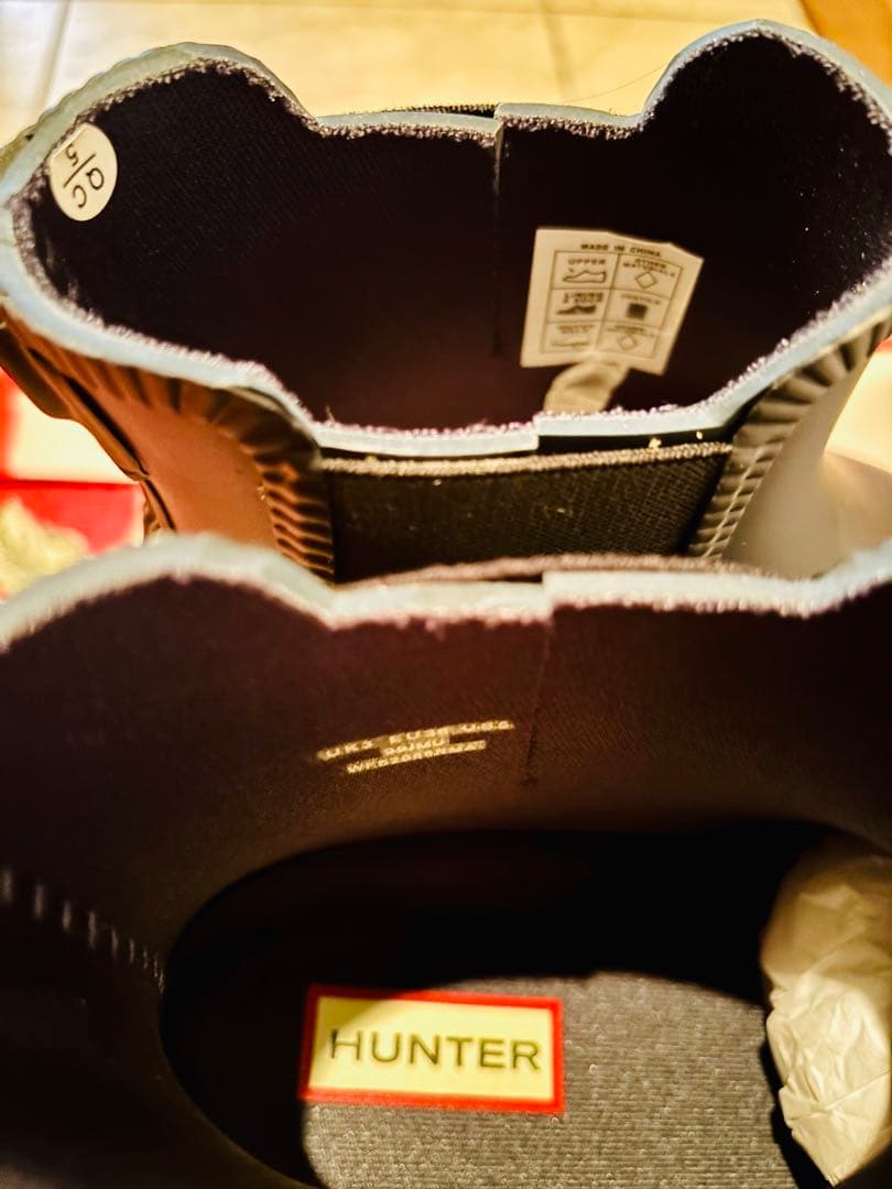 【新品未使用】HUNTER ハンターリファインドチェルシーテクスチャーブーツ